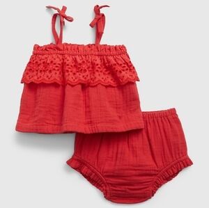 Baby GAP Eyelet Two-Piece Outfit Set, 6/12M